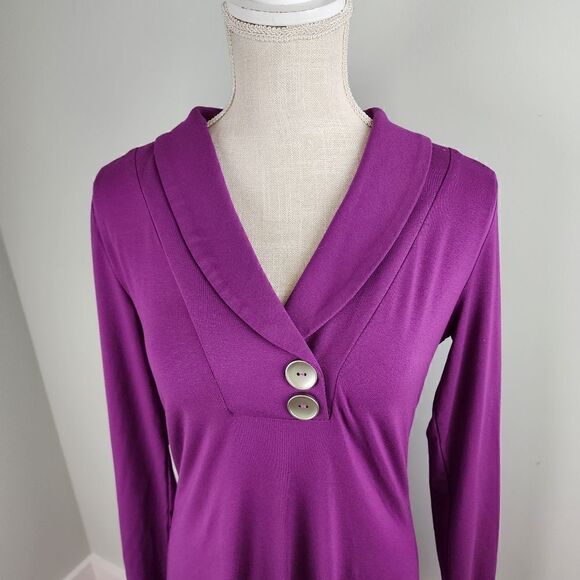 Oncuty SHAWL BUTTON TURN DOWN COLLAR TUNIC SIZE MEDIUM - Picture 4 of 7